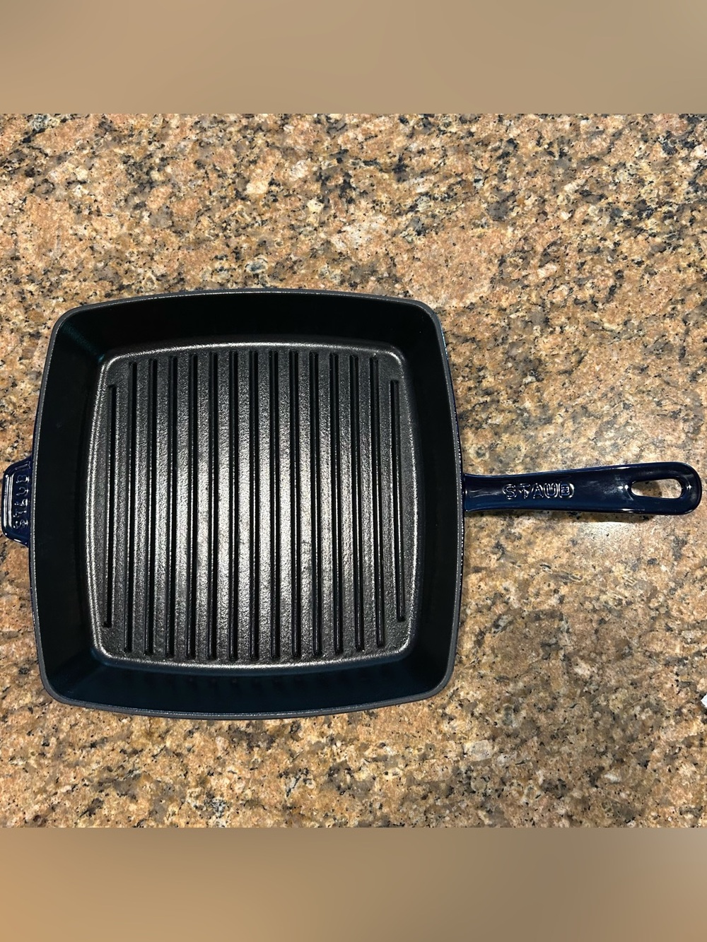 Staub 12” grill pan - blue